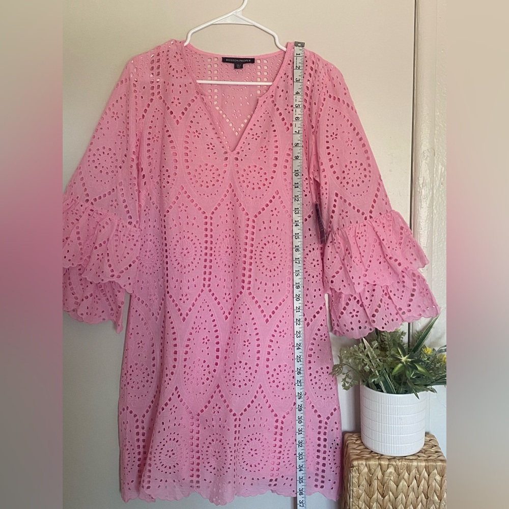 Boston Proper Pink Eyelet Dress‎ - Picture 6 of 12